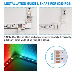 Chesbung 5050 Kit di connettori per strisce LED RGB a 4 pin di... - Ilgrandebazar