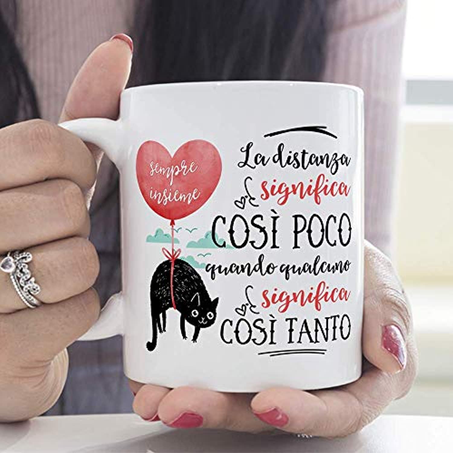 MUGFFINS Tazza San Valentino (Ti amo) - la distanza significa così poc –