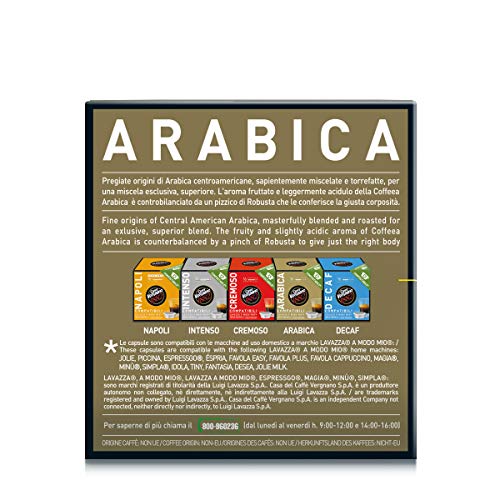 Caffè Vergnano 1882 7095 Capsule Compatibili Lavazza a Modo Mio Arabic –