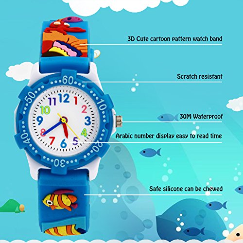 Orologio analogico da polso per bambine, bambini sport impermeabile Bl –