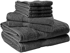 Utopia Towels - Set di asciugamani a 8 pezzi; 2 da bagno, Grigio - Ilgrandebazar