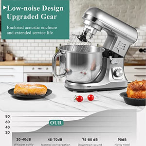 Impastatrice Planetaria con Doppia Gancio, HOUSNAT 5L, Robot da cucina due  Ganci per Impastare con Frusta, Frusta e Paraspruzzi, Velocità 6+P, 1000 W,  per Cuocere, Torte, Biscotti : : Casa e cucina