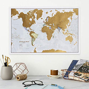 Scratch the World® Travel Map - Scratch Off World Map Poster + BONUS Italy Scratch Map - Maps International - 50 years + of map making - Most Detailed Map Gift