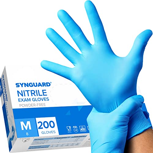 200 guanti in Nitrile M senza polvere, senza lattice, ipoallergenici,  certificati CE conforme alla norma EN455 guanti per alimenti guanti medici  monouso (Taglia M) : : Commercio, Industria e Scienza