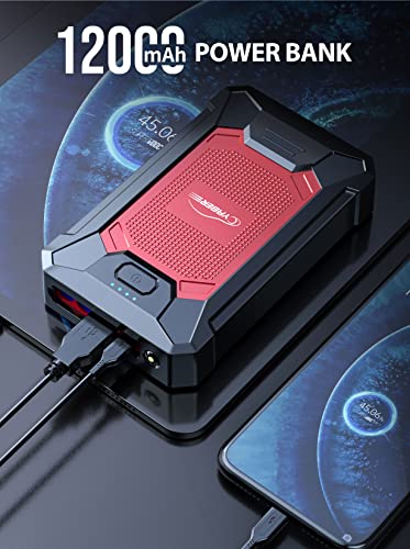 Booster Avviamento Auto 1200A 12800mAh Avviatore Batteria Auto con