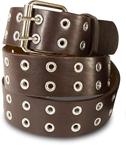 SCAMODA Cintura in pelle con borchie 110/BW95 - lar. 3,5 cm, Marrone S –