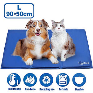 GoStock Tappetino refrigerante cane e gatto, gel L: 90*50 cm (35.4x19.7 ins)