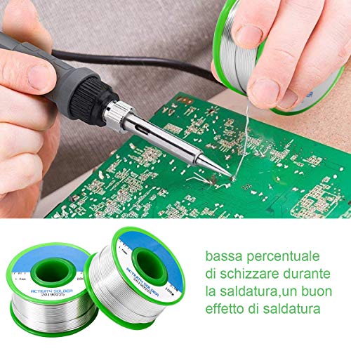 ZITFRI 2 Pezzi Stagno per Saldatura 1mm 100g Filo Saldare Stagno