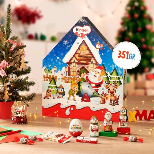 Kinder Chalettone - Calendario Avvento 2023, 30 Cioccolatini e Snack A –