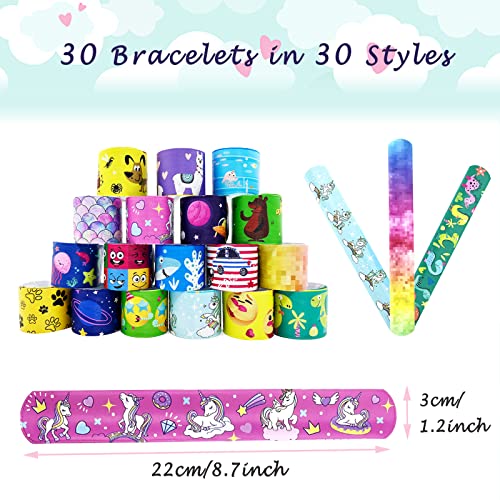 Bracciali Bambini, 30 Pezzi Braccialetti Slap Gadget Compleanno