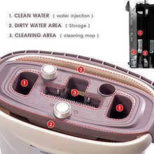 Carica l&#39;immagine nel visualizzatore di Gallery, Mocio e Secchio in Microfibra per La Pulizia del Pavimenti con 3 Cuscinetti... - Ilgrandebazar