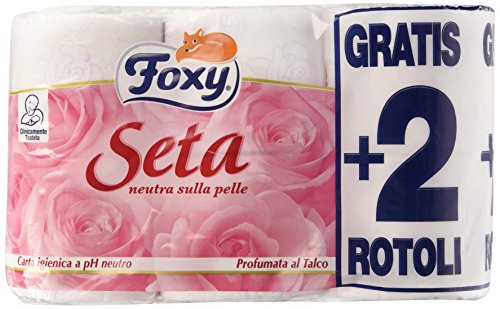 Foxy Carta Igienica Seta a pH Neutro - Pacco da 6 Rotoli - Ilgrandebazar