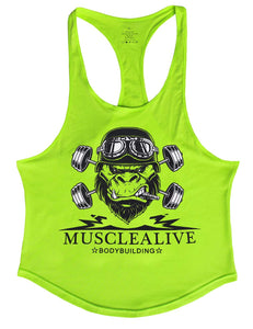 Muscle Alive Uomo Fitness sotto Maglie Sportive Canotta Bodybuilding... - Ilgrandebazar