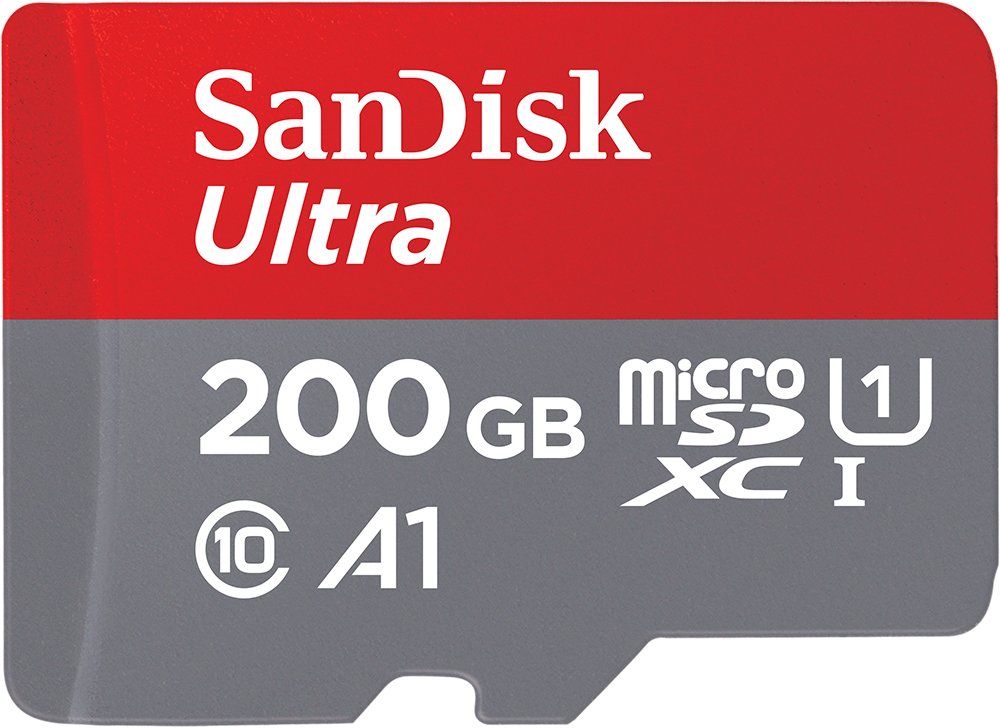 SanDisk Ultra Scheda di Memoria MicroSDXC da 200 GB e 200 GB, Rosso