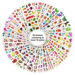 Leenou Adesivi per Bambini, 900+ 3D Stickers Puffy per –