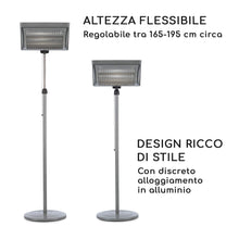 Carica l&#39;immagine nel visualizzatore di Gallery, blumfeldt Heat Guard Focus - Riscaldatore da Terrazza, 2000W Argento - Ilgrandebazar