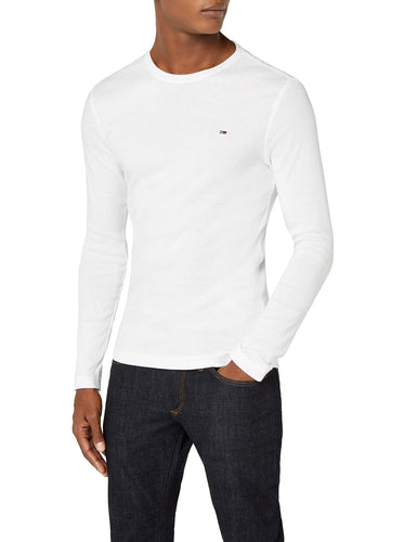 Tommy_Jeans Tjm Original Rib Longsleeve Tee, Maglietta a Maniche Lunghe... - Ilgrandebazar