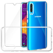 Carica l&#39;immagine nel visualizzatore di Gallery, Leathlux Cover Samsung Galaxy A50 2019 Custodia Trasparente + Pellicola... - Ilgrandebazar