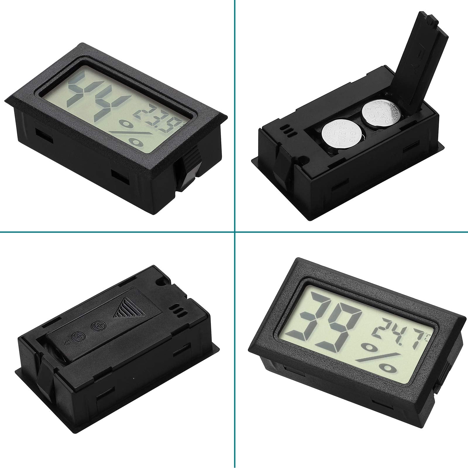 EEEKit 5-Pack LCD digitale temperatura umidità misuratore termometro, –