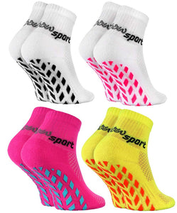 Rainbow Socks - Ragazza Ragazzo Neon Calze Sportive Antiscivolo - 2 paia -... - Ilgrandebazar