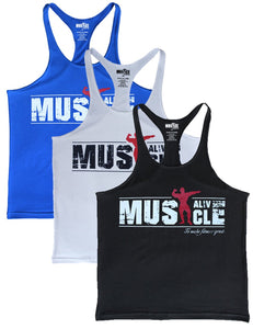 Muscle Alive Uomo Fitness sotto Maglie Sportive Canotta Bodybuilding... - Ilgrandebazar