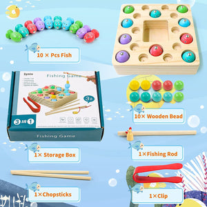 Symiu Giochi Montessori Magneti Pesca Giocattoli Puzzle Giochi in