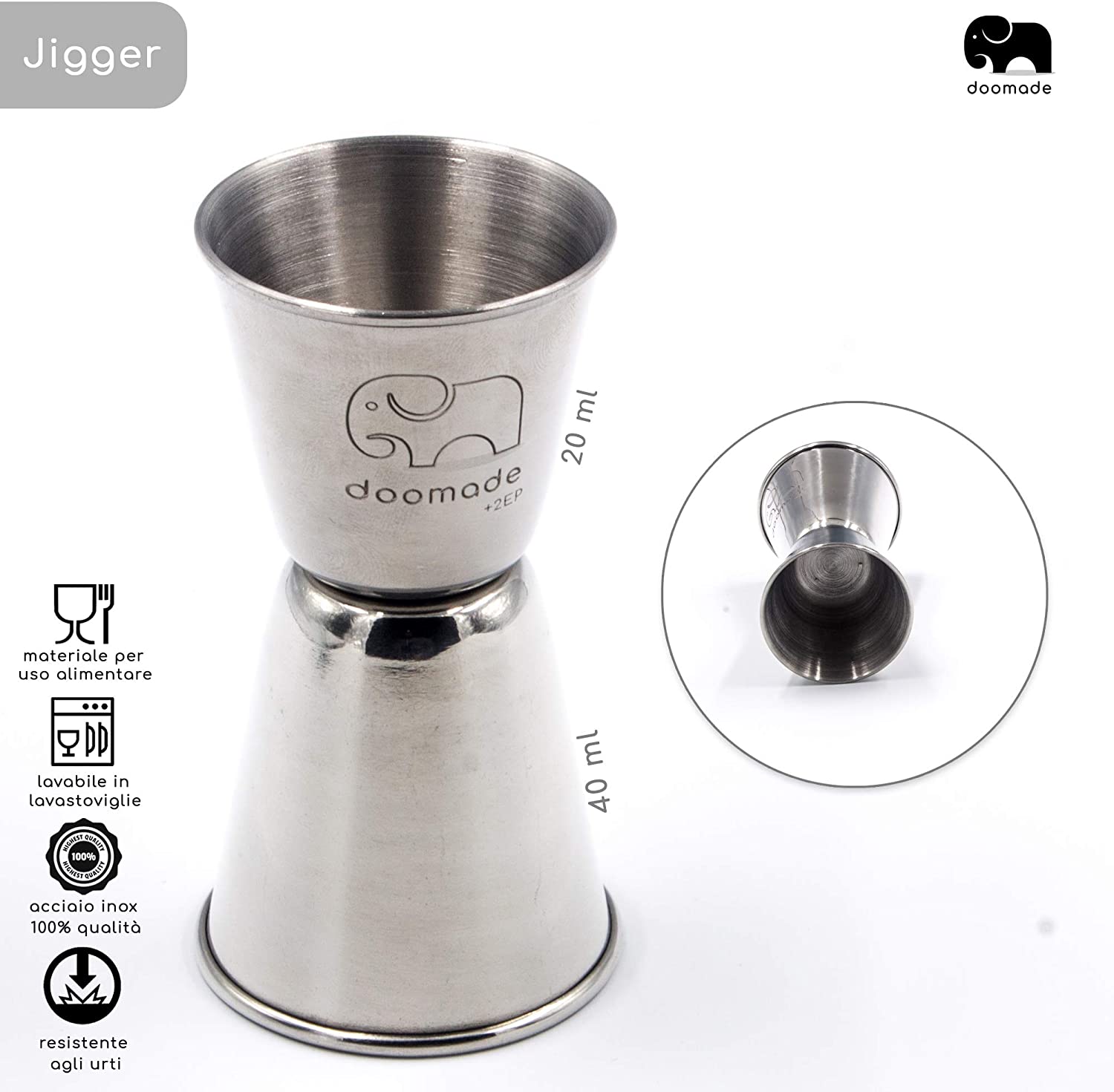 doomade Shaker Cocktail Set - Barman Kit con Cobbler 720ml, Jigger, Mi –