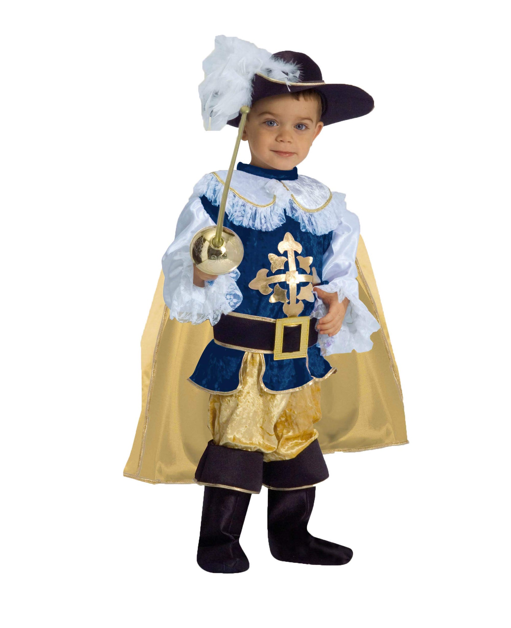 Ciao Moschettiere Costume Baby, Blu/Oro, 2-3 Anni Bambino –