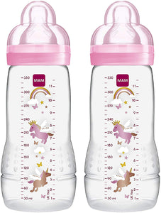 2 X BIBERON Flusso Rapido, per Neonati 4 mesi, da 330 ml, Unisex