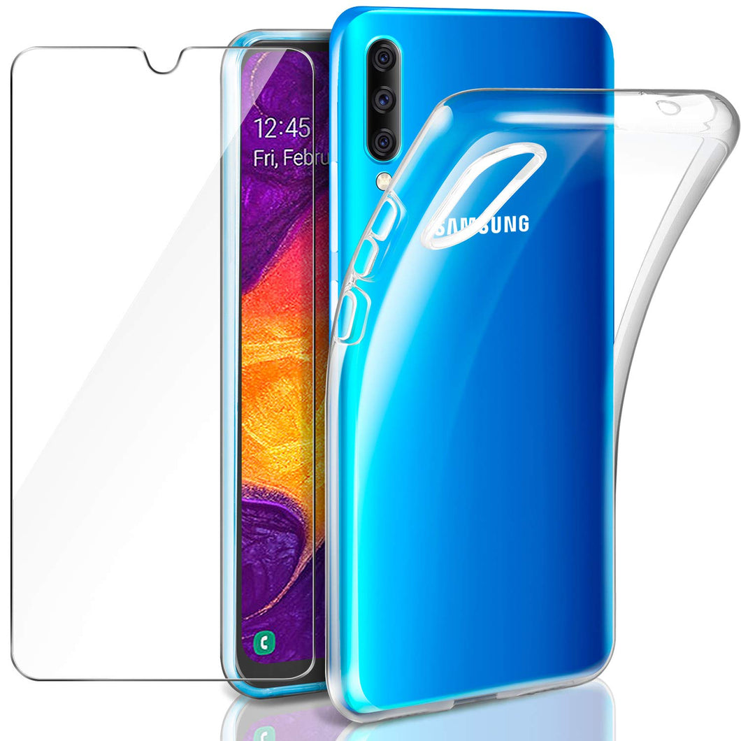 Leathlux Cover Samsung Galaxy A50 2019 Custodia Trasparente + Pellicola... - Ilgrandebazar