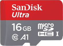 Carica l&#39;immagine nel visualizzatore di Gallery, SanDisk Ultra Scheda di Memoria MicroSDHC da 16 GB e Adattatore, con A1 App...