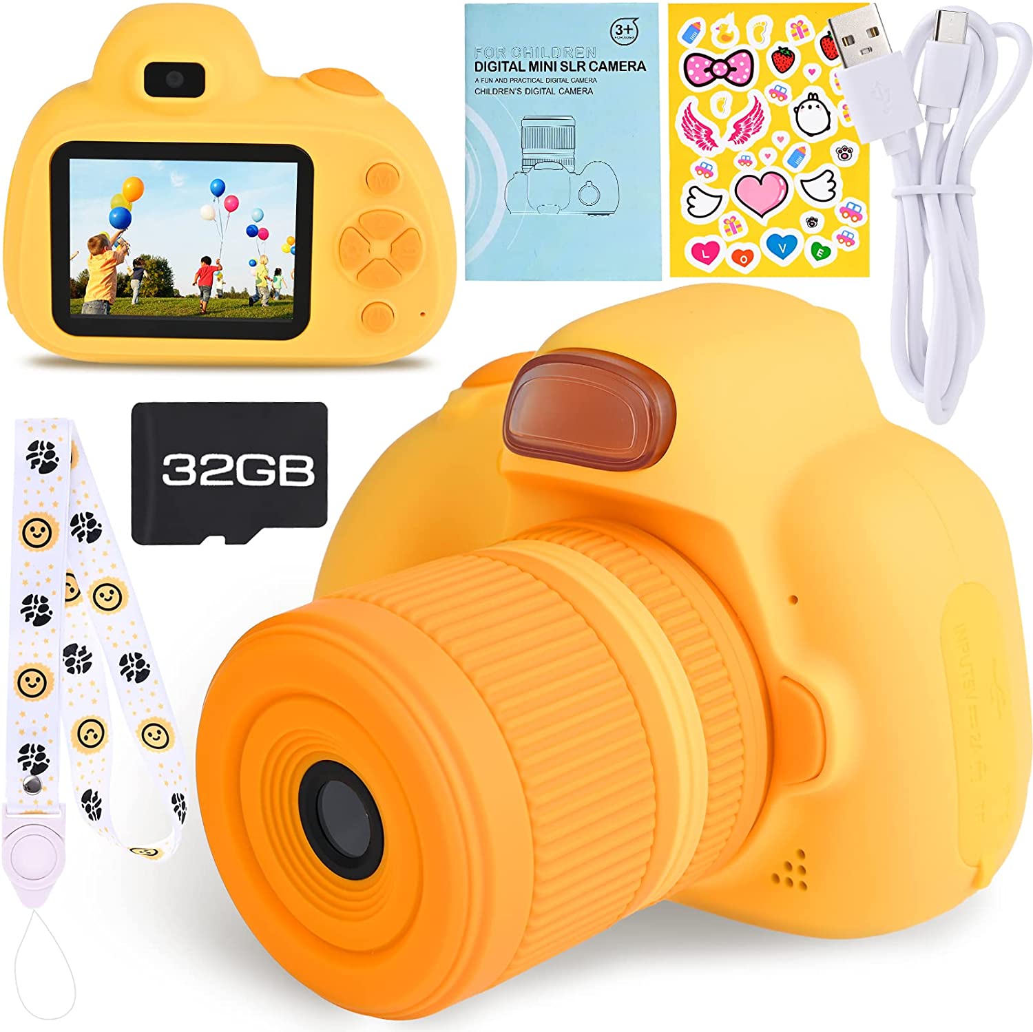 faburo Macchina Fotografica per Bambini con Scheda SD 32 GB, Macchina –