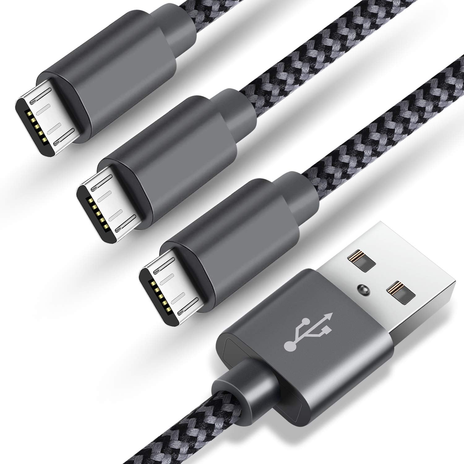 SUCESO Cavo Micro USB [1m+2m+2m,3-Pezzi] Android –