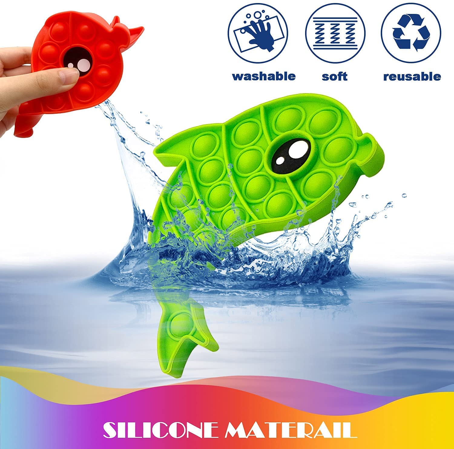 Chennyfun Fidget Toy Pop It, 4PCS Fidget Pack, Bubble Sensoriale Fidge –