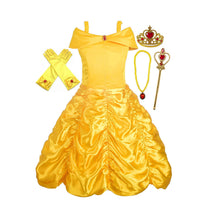 Carica l&#39;immagine nel visualizzatore di Gallery, ALEAD Costume da Principessa Belle Vestiti ed Accessori di 6-7 anni, Giallo - Ilgrandebazar