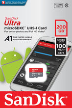 Carica l&#39;immagine nel visualizzatore di Gallery, SanDisk Ultra Scheda di Memoria MicroSDXC da 200 GB e 200 GB, Rosso