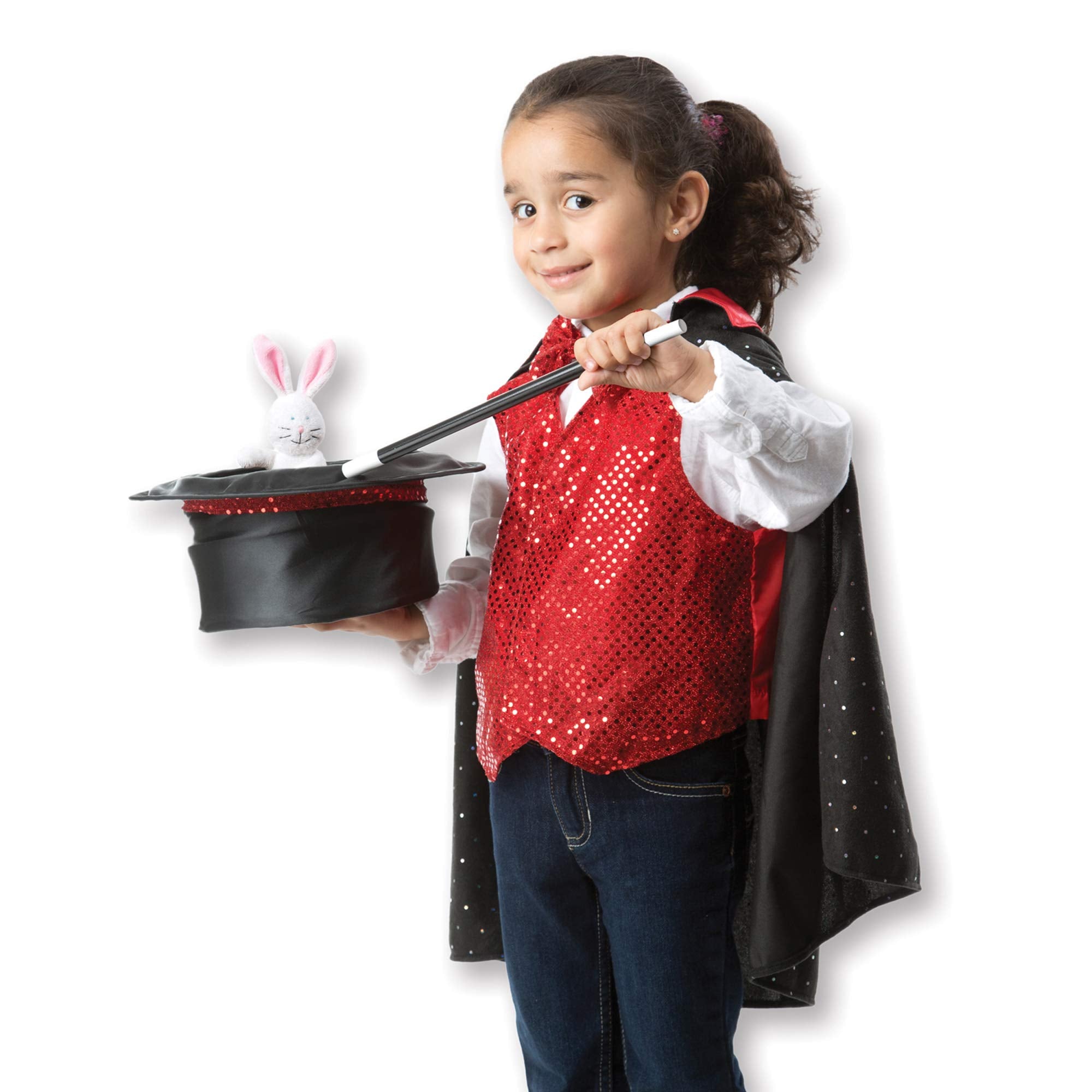 Melissa & Doug- Magician Set Costume e Accessori da Mago per Bambini d –