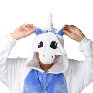 Costume di carnevale, soggetto: unicorno, XL: für Höhe 178-187, Blu Scuro - Ilgrandebazar