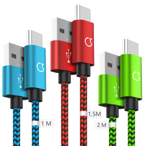 Gritin Cavo USB C [3 Pezzi: 1m, 1.5m, 2m] Nylon Intrecciato Tipo C... - Ilgrandebazar