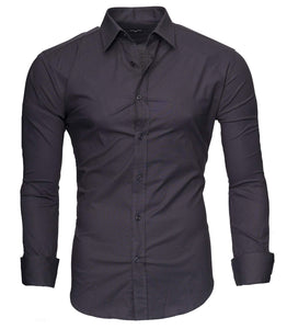 Kayhan Uni Camicia Slim Fit, Lightgrey (L) - Ilgrandebazar