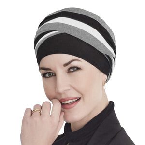 Christine headwear Turbante in Viscosa di bambù Shanti (Blu Scuro/Lilla... - Ilgrandebazar