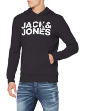 Carica l&#39;immagine nel visualizzatore di Gallery, JACK &amp; JONES Jjecorp Logo Sweat Hood Noos Cappuccio, Nero (Black Detail:Reg... - Ilgrandebazar