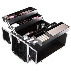 SONGMICS Beauty Case Cofanetto Trucco 36,5 x 22 x 35 cm Make Up XL, Nero - Ilgrandebazar