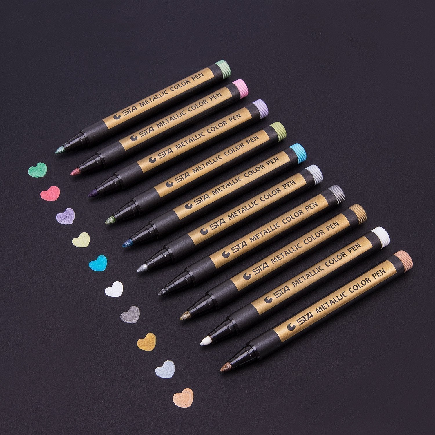 Pennarelli Metallici, Set di 10 Colori Assortiti Penna per Vernice per –