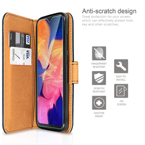 ivencase Cover per Samsung Galaxy A10 + Pellicola Protettiva + Penna, Book...