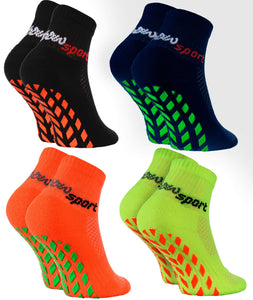 Rainbow Socks - Ragazza Ragazzo Neon Calze Sportive Antiscivolo - 2 paia -... - Ilgrandebazar