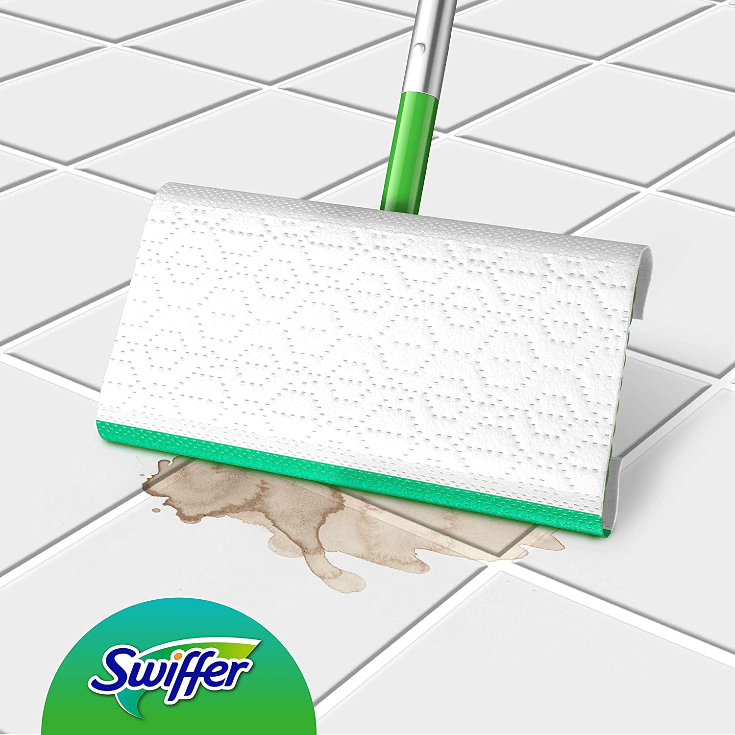 Swiffer Lavapavimenti Wet, 48 Panni Umidi, Limone, Maxi Formato, Puliz –