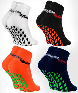 Rainbow Socks - Ragazza Ragazzo Neon Calze Sportive Antiscivolo - 2 paia -... - Ilgrandebazar