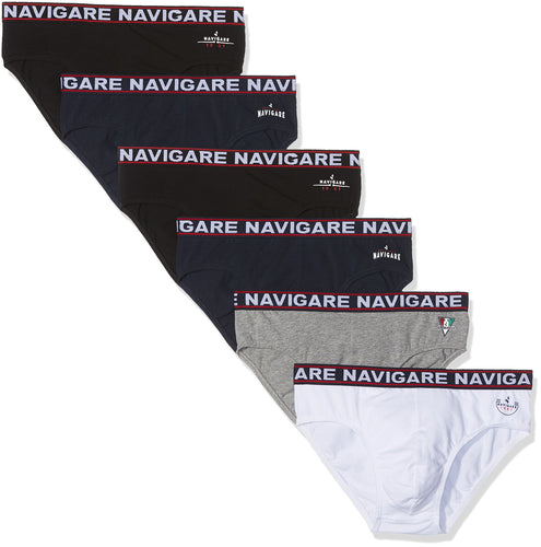 Navigare 324, Slip Uomo, Multicolore (Bianco/Nero/Antracite/Navi), X-Large... - Ilgrandebazar