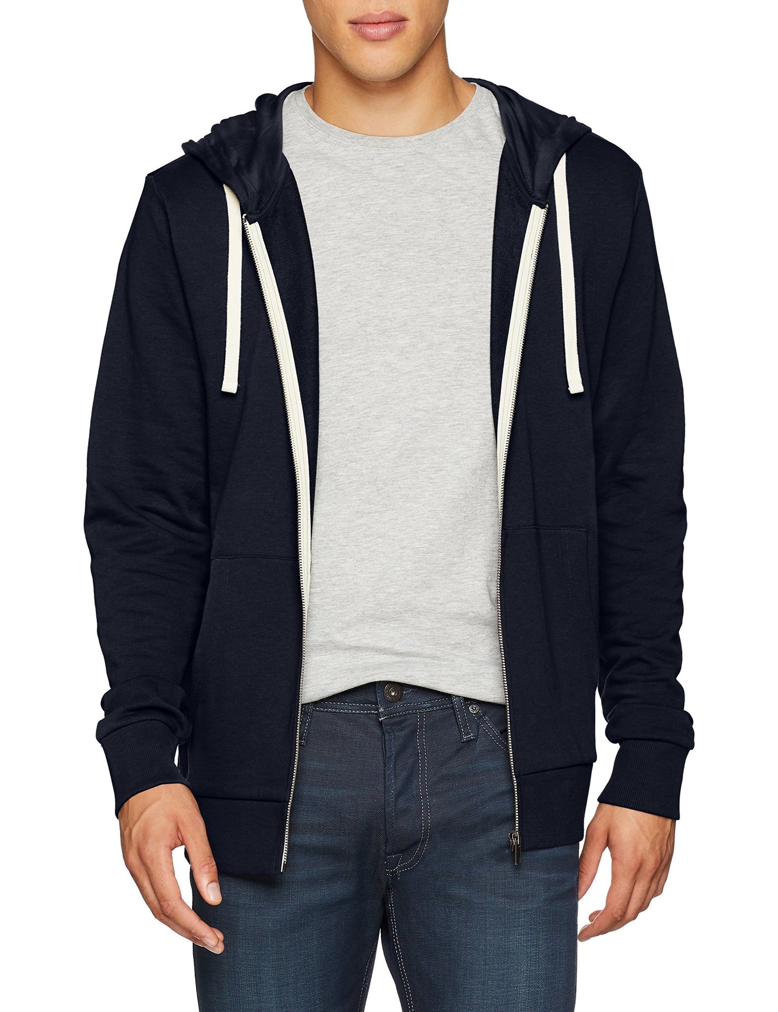 JACK JONES Jjeholmen Sweat Zip Hood Noos Felpa Grigio Light